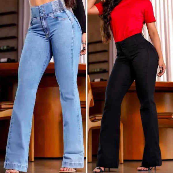 Calça Jeans Flare Modeladora Cintura Alta
