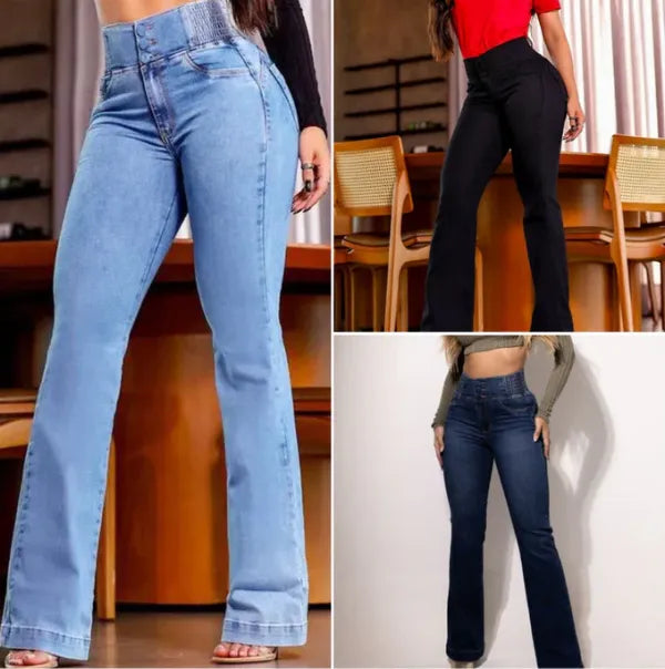 Calça Jeans Flare Modeladora Cintura Alta