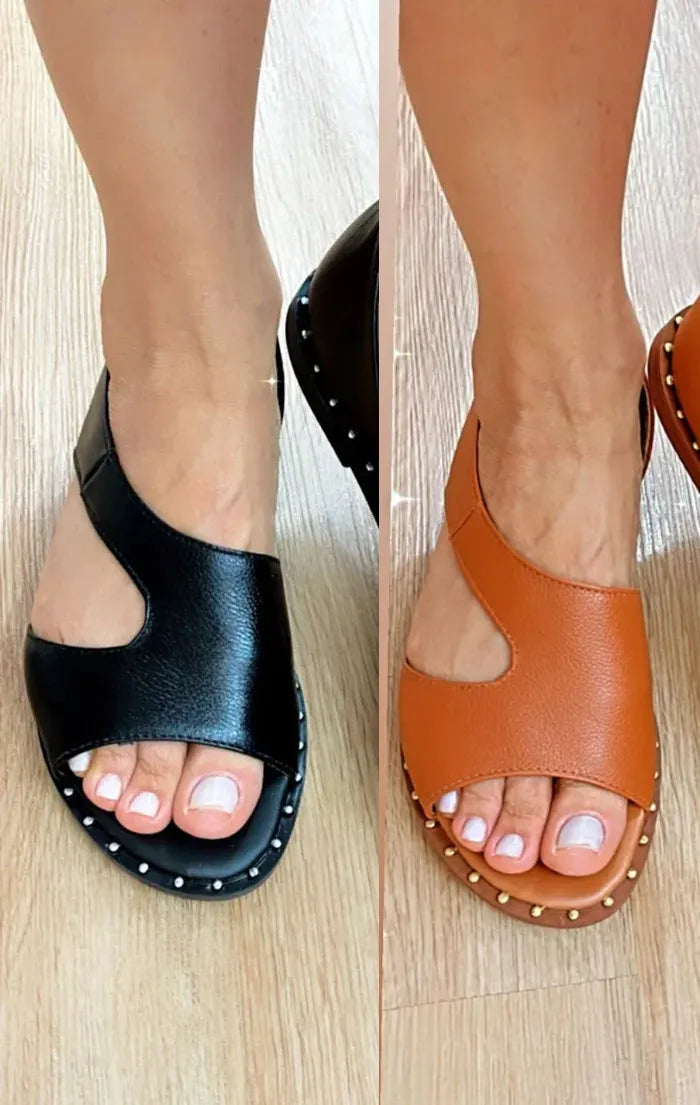 Sandália em Couro Comfort Aurora