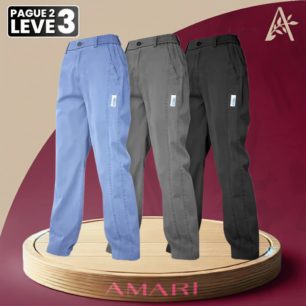 Calça Feminina Aurora em Malha de Seda Gelo e Poliéster 