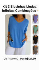 Kit 3 Blusas Luna