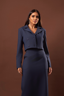 Blazer Cropped Viola Blueberry